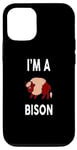 Coque pour iPhone 12/12 Pro BISON T-shirt humoristique avec inscription « I'm A BISON »