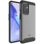 TUDIA DualShield Designed for OnePlus 9 Case 5G [Compatible with NA/EU Version], [Merge] Shockproof Tough Dual Layer Hard PC Soft TPU Slim Protective Case - Metallic Slate