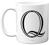 Stuff4 Personalised Alphabet Initial Mug - Letter Q Mug, Gifts for Him Her, Fathers Day, Mothers Day, Birthday Gift, 11oz Ceramic Dishwasher Safe Mugs, Anniversary, Valentines, Christmas, Retirement