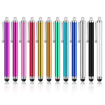 SuiYou Stylus Pen, 12 Pack Universal Capacitive Touch Screen Pens Compatible with Apple iPhone iPad Tablet Kindle Samsung Galaxy Note and All Capacitive Screens Devices - 12 Colors