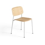 HAY Soft Edge 10 stol Oak-soft grey stålstativ
