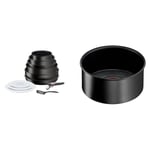 Tefal Ingenio Batterie de cuisine 11 p, Casseroles, Poêles, Wok, Poignée amovible, Induction & Ingenio Casserole 18 cm, Induction, Revêtement antiadhésif, Indicateur de démarrage de cuisson