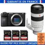 Sony Alpha 6700 ( A6700 ) + FE 70-200mm f/2.8 GM OSS II + 3 SanDisk 256GB Extreme PRO UHS-II SDXC 300 MB/s + Guide PDF MCZ DIRECT '20 TECHNIQUES POUR RÉUSSIR VOS PHOTOS