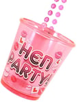 Shotglas m/ Neonrosa Pärlhalsband "Hen Party"