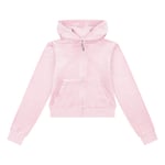 Juicy Couture Tonal embro  velour zip hoodie - pink nectar