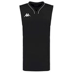 Kappa Cairo Maillot de Basket-Ball Homme, Black, FR : S (Taille Fabricant : S)