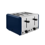 Tower 4 Slice Toaster, Sera, 6 Browning Levels, 1800W, T20086MNB, Midnight Blue