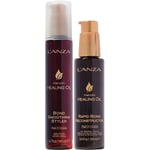 Lanza Healing Oil Bundle Styling Treatment 140 ml & Rebuilding Treatme