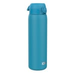 ION8 1 Litre Stainless Steel Water Bottle, Leak Proof, Easy to Open, Secure Lock, Dishwasher Safe, Carry Handle, Hygienic Flip Cover, Easy Clean, Durable, Metal Water Bottle, 1200 ml/40 oz, Blue