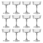 12x America '20s Champagne Cocktail Saucers Coupe Glasses Martini 275ml