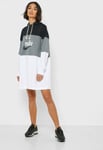 WOMENS NIKE FRENCH TERRY OVERSIZED HOODIE DRESS SIZE XS (CJ3926 010) Loose Fit