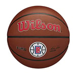 Wilson Ballon de Basket TEAM ALLIANCE, LOS ANGELES CLIPPERS, intérieur/extérieur, cuir mixte taille : 7