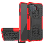 Labanema Case for Moto G 5G Plus, Heavy Duty Shock Proof Rugged Cover Dual Layer Armor Combo Protective Hard Case for Motorola Moto G 5G Plus (Not fit Other models) - Red