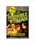 Movie Film Invisible Man Hg Wells Classic Horror Sci Fi Wall Art Print