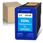 ATOPolyjet 22 XL Remanufactured Ink Cartridges for HP 22XL Colour Use in DeskJet F2180 F2290 F4180 F2280 F380 D2460 D1360 D1460 D2360 3900 3940 D1560 D1470 OfficeJet 4315 PSC 1402 1410 1400(1 Pack)