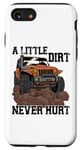 Coque pour iPhone SE (2020) / 7 / 8 Vintage A Little Dirt Never Hurt, voiture tout-terrain, camion, 4x4, boue