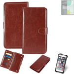 CASE FOR Huawei Enjoy P60 Pro BROWN FAUX LEATHER PROTECTION WALLET BOOK FLIP MAG
