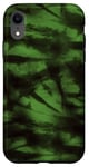 Coque pour iPhone XR Vert et noir camouflage camouflage Tie Dye