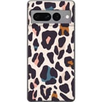 Google Pixel 7 Pro Transparent Mobilskal Leopardmönster