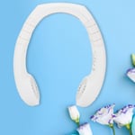 Neck Band Fan Portable Mini Double Wind Head Air Cooler With White