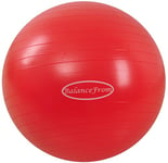 BalanceFrom Ballon d'exercice Anti-éclatement et antidérapant pour Yoga, Fitness, Accouchement avec Pompe Rapide, capacité de 0,9 kg (48-55 cm, M, Rouge)