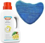 Cleaning Pad + Detergent for VAX Steam Cleaner Microfibre Steam Mop Solution