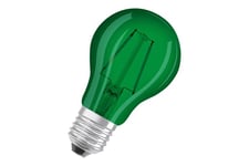 OSRAM LED STAR Décor Classic A - LED-glödlampa - form: A60 - E27 - 2.5 W - grönt ljus - 7500 K