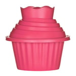Premier Housewares 104501 Giant Cupcake Mould, 3-Pieces - Hot Pink, H18 x W19 x D19cm