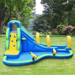 Bouncy Castle uppblåsbar vattenrutschbana med blåsare 478x366x242cm
