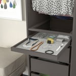 IKEA IKEA KOMPLEMENT utdragbart hyllplan med lådmatta, mörkgrå/ljusgrå, 50x58 cm, cm 50x58 cm
