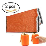 2 Pack Emergency Survival Bivvy Bivi Bag Sleeping Waterproof Camping Reusable