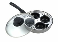 4 Cup Egg Poacher 20cm with Non Stick Coating & Glass Lid Pendeford Sapphire