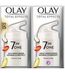 Olay Total Effects 7 In One SPF15 & Night 37ml Each Worth £22 New Offer