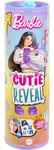 Barbie Cutie Reveal poupée et Accessoires avec Costume en Peluche zèbre Arc-en-Ciel et 10 Surprises incluant Changement de Couleur, série Color Dream, HRK39
