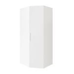 Armoire penderie d'angle blanche avec porte battante GoodHome Atomia H. 225 x L. 100 x P. 89 cm