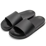 Mens Womens Slippers Simple Shoes Non-Slip Bathroom Slippers Couple Men And Women Platform Indoor Slippers Black And White Slippers-Black_6