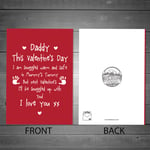 Cute Daddy to Be Valentines Card Love Baby Bump Poem For Daddy Father