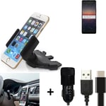 For Sony Xperia 1 II + CHARGER Mount holder for Car radio cd bracket