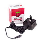 Raspberry Pi 4 USB-C strömförsörjning, svart