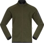 Bergans Men's Kamphaug Knitted Jacket Dark Olive Green S, Dark Olive Green