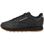 Reebok Femme Classic Leather Sneaker, FTWWHT/PUGRY2/FTWWHT, 39 EU