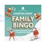 Talking Tables Family Bingo Game, Posing Santa Bingo Numbers, 100 Sheets Score Pad, Christmas, Dinner Party, Fun Travel Pocket Games for Kids, Adults, Card Games, Xmas Stocking Filler, Ages 5+