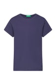 Short Sleeves T-Shirt Tops T-shirts Short-sleeved Blue United Colors Of Benetton