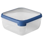 CURVER Boîte alimentaire carrée multi usage 2,5L en polypropylène 100% recyclé, 20x20x9,5 cm, adapté au Micro-Ondes, Lave-Vaisselle, Congélateur- bleu, pour la cuisine