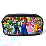 Barn Pojkar Flickor Super Mario Bros Tryckt Pennfodral Pennpåse Brevpapper Organizer Pennväska A IC