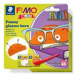 STAEDTLER 8035 22 FIMO Kids Modelling Clay Set - "Funny Glasses Hero" (Pack of 2 FIMO Kids Blocks & Modelling Tools)