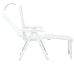 Chaise longue pliable Plastique Blanc Jardin secret type2