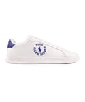 Ralph Lauren Mens Polo Heritage Circle Logo Trainers - White - Size UK 8