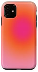 Coque pour iPhone 11 Rose et orange dégradé mignon aura esthétique