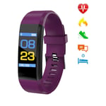 TANCEQI Fitness Trackers Fitness Watch with Heart Rate Monitor Waterproof IP67 Smart Watches Pedometer Watch Activity Trackers Watch Step Counter for Women Men Call SMS Push for Ios Android,Purple